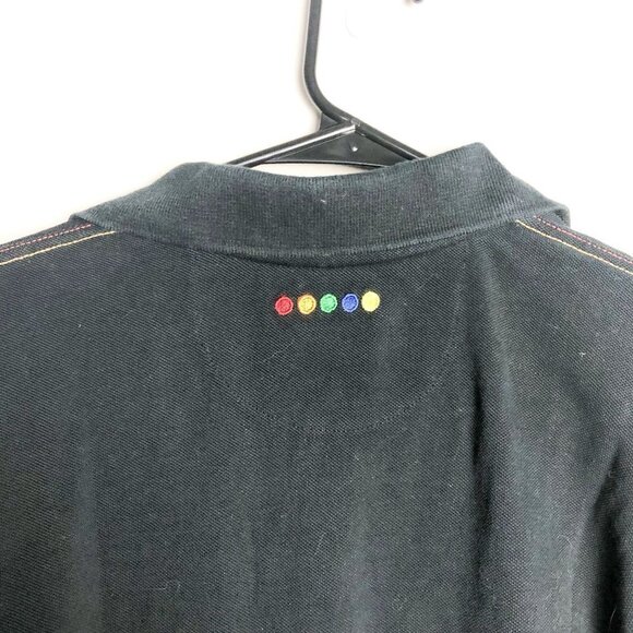 Coogi Rainbow Knit Fitted Polo Short Sleeve Shirt Medium - Picture 10 of 10